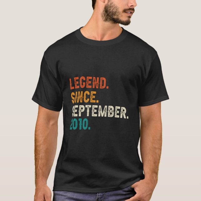 T-shirt Legend Since September 2010 13Th 13 (Devant)