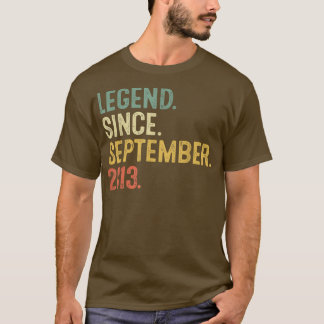T-shirt Legend Since September 2013 9th Birthday Gift 9 Ye