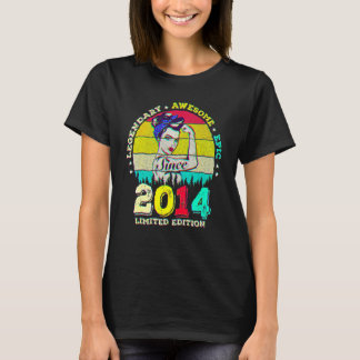 T-shirt Légendaire 8 ans depuis 2014 Awesome 8e anniversai