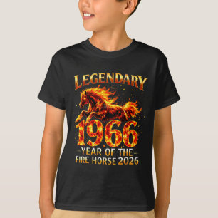 T-shirt Légendaire cheval de feu 1966 60e anniversaire 202