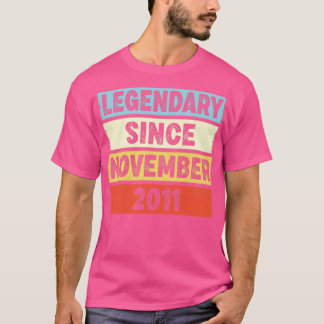 T-shirt Légendaire de 11 ans depuis le 11 novembre 2011 Bi
