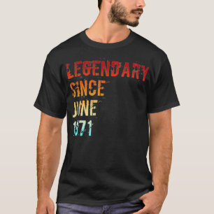 T-shirt Légendaire depuis Anniversaire juin 1971 50e anniv