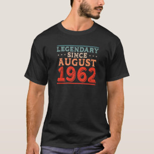T-shirt Légendaire Depuis Août 1962 Né Dans Les Années 60
