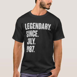 T-shirt Légendaire depuis juillet 1987 35 ans 35e annivers