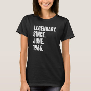 T-shirt Légendaire depuis juin 1966 56 ans 56e anniversair
