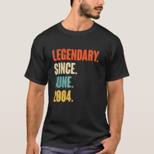 T-shirt Légendaire depuis juin 2004 18 ans 18e anniversair