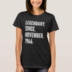 T-shirt Légendaire depuis novembre 1966 56 Ans 56e Bi