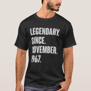 T-shirt Légendaire Depuis Novembre 1967 55 Ans 55th Bi