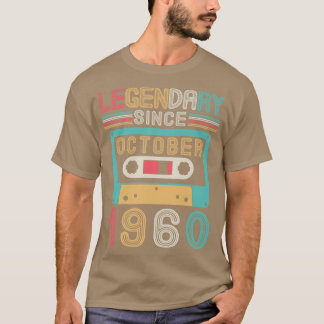 T-shirt Légendaire depuis octobre 1960 Joyeux anniversaire