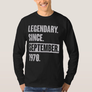 T-shirt Légendaire depuis septembre 1970 52 ans 52e B