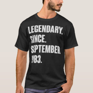 T-shirt Légendaire Depuis Septembre 1983 Cadeau Anniversai