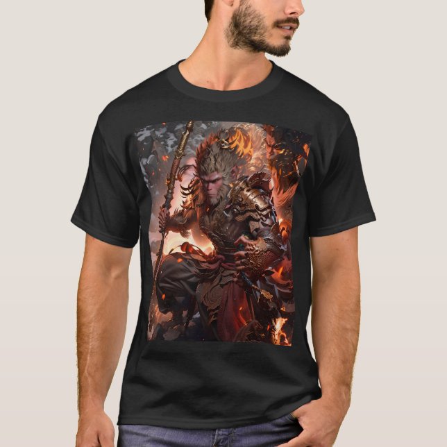 T-shirt Légendaire du mythe noir wukong (Devant)