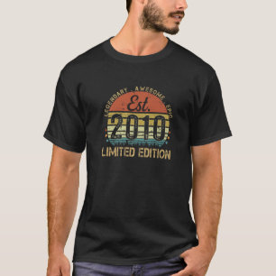 T-shirt Légendaire Épopée Awesome Depuis 2010 Rétro 11E Na