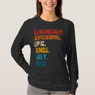 T-shirt Légendaire Épopée Awesome depuis Juillet 1990 Styl
