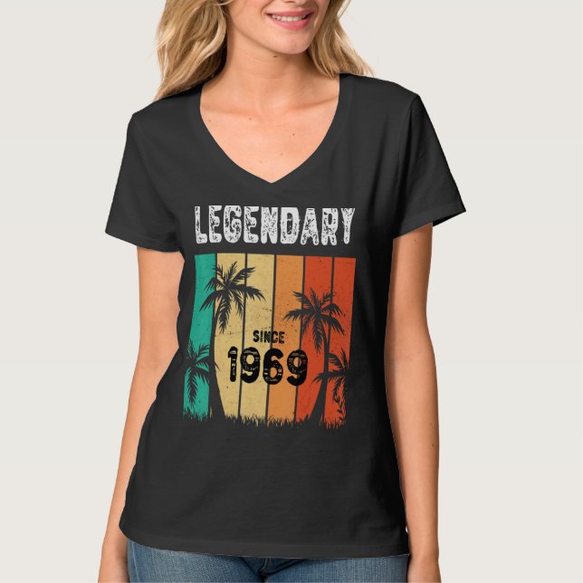 T-shirt Légendaire Hawaii 1969 53 Anniversaire D'Été Pour  (Devant)