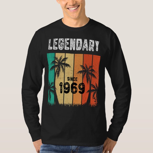 T-shirt Légendaire Hawaii 1969 53 Anniversaire D'Été Pour  (Devant)