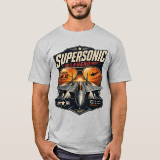 T-shirt Légendaire Jet de Combat Supersonique Mach 2.2