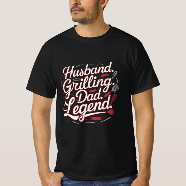 T-shirt légendaire maître grill papa (Devant)