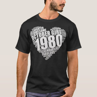 T-shirt Légendaire Octobre Fille 1980 Fantastique & Fabule