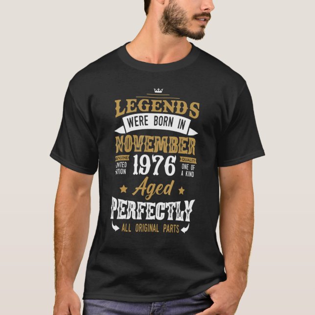 T-shirt Légendaire Sont Nés En Novembre 1976 u2013 Happy B (Devant)