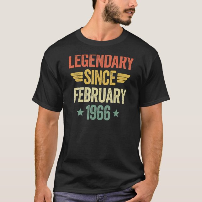T-shirt Legendary Since February 1966 (Devant)