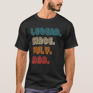 T-shirt Légende de couleur rétro depuis juillet 1999 Birth
