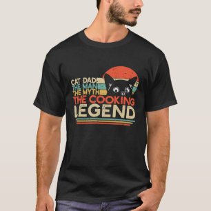 T-shirt Légende de cuisine mythe homme papa chat cuisinier