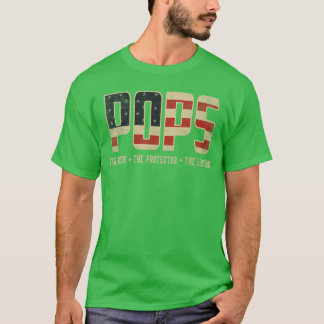 T-shirt Légende de héros protecteur de Pops Drapeau USA Pè