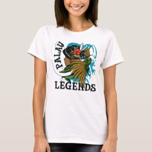 T-shirt Légende de jupe de tortue et d'herbe des Palaos