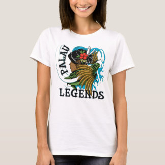 T-shirt Légende de jupe de tortue et d'herbe des Palaos