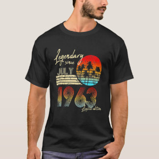 T-shirt Légende de l'anniversaire depuis juillet 1963