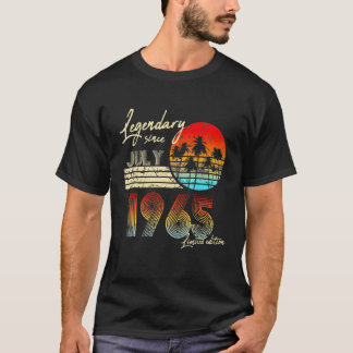 T-shirt Légende de l'anniversaire depuis juillet 1965