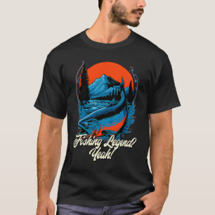 T-shirt Légende de pêche ouais humour de pêcheur pères poi