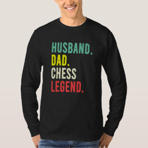 T-shirt Légende d'échecs papa mari grand maître joueur d'é