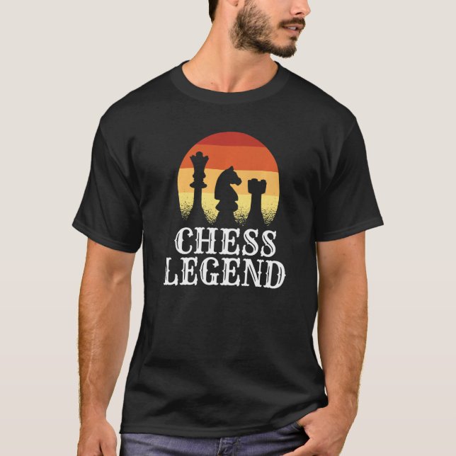 T-shirt Légende d'échecs pièces d'échecs échecs échecs (Devant)