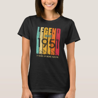 T-shirt Légende Depuis 1951 71 Ans D'Être Awesome