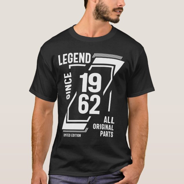 T-shirt Légende depuis 1962 - 60e anniversaire (Devant)