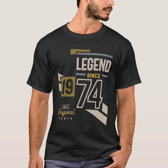 T-shirt Légende depuis 1974 49 anniversaire (Devant)