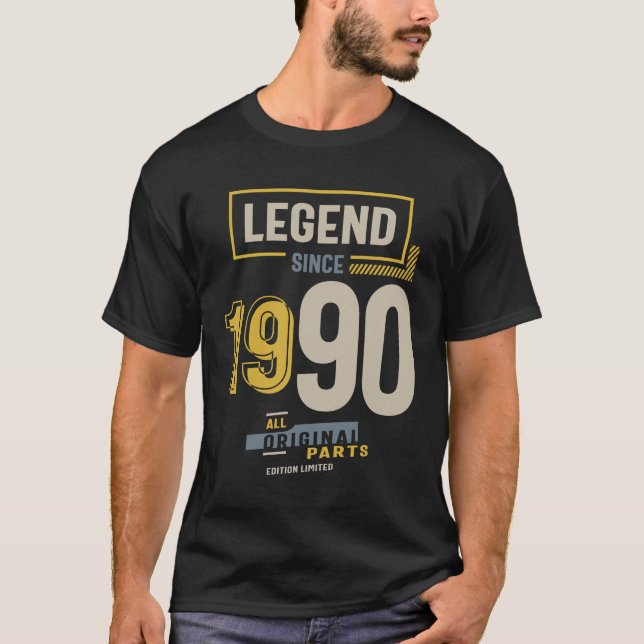 T-shirt Légende depuis 1990 33e anniversaire (Devant)