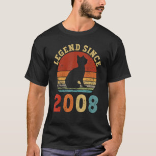 T-shirt Légende depuis 2008 Vintage 14ème 14 ans Cat Bi