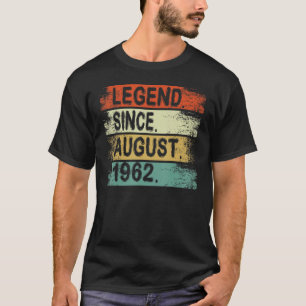 T-shirt Légende depuis août 1962 60 ans 60e anniversaire