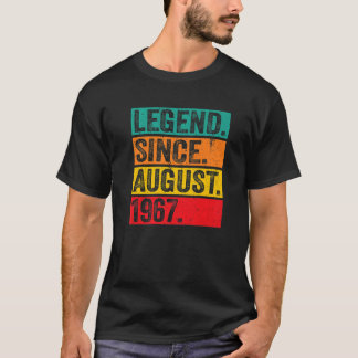 T-shirt Légende depuis août 1967 55e anniversaire Retro 55