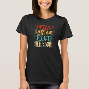 T-shirt Légende depuis août 1980 42 ans 42e anniversaire