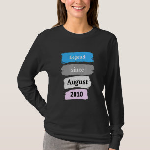 T-shirt Légende depuis août 2010 12e anniversaire