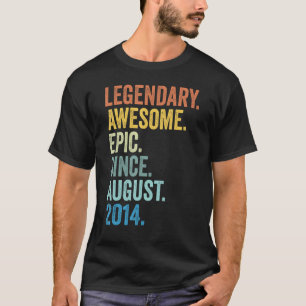 T-shirt Légende depuis août 2014 9 ans 9e anniversaire
