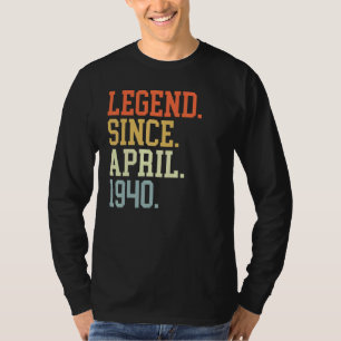 T-shirt Légende Depuis Avril 1940 Pour Hommes Femmes Avril