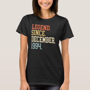 T-shirt Légende Depuis Décembre 1994 Pour Hommes Femmes Dé