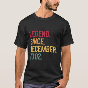 T-shirt Légende Depuis Décembre 2002 18E Anniversaire Reto