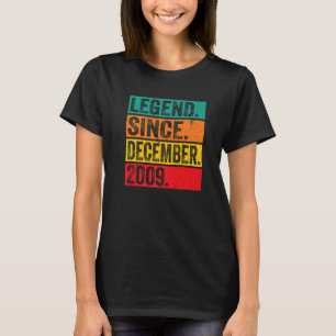 T-shirt Légende depuis décembre 2009 Retro 13e anniversair