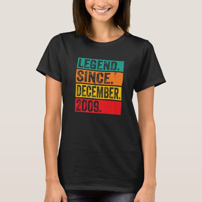 T-shirt Légende depuis décembre 2009 Retro 13e anniversair (Devant)